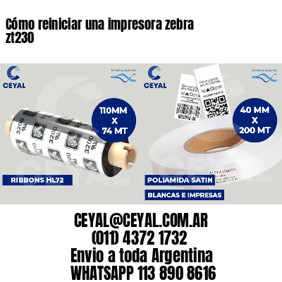 Cómo reiniciar una impresora zebra zt230