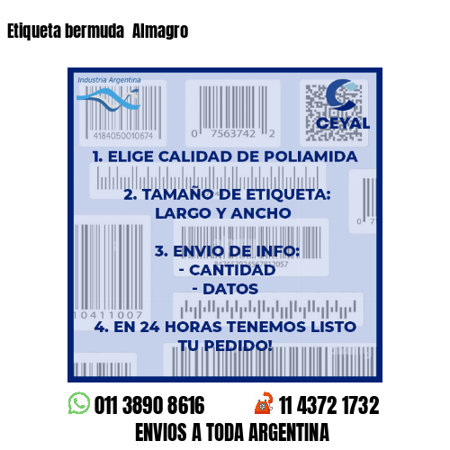 Etiqueta bermuda  Almagro