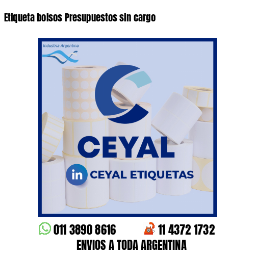 Etiqueta bolsos Presupuestos sin cargo
