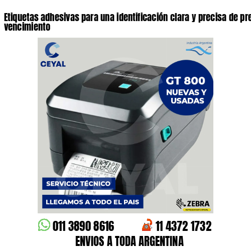Etiquetas adhesivas para una identificación clara y precisa de precios – fecha vencimiento