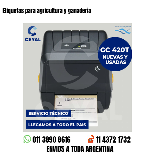 Etiquetas para agricultura y ganadería