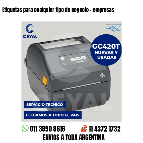 Etiquetas para cualquier tipo de negocio – empresas