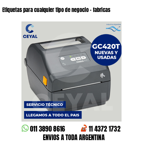 Etiquetas para cualquier tipo de negocio – fabricas