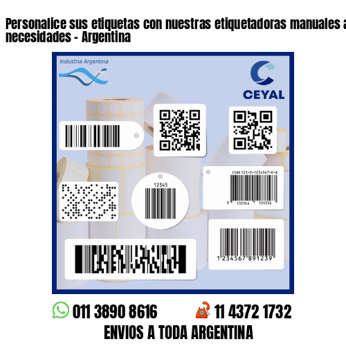 Personalice sus etiquetas con nuestras etiquetadoras manuales ajustables a sus necesidades - Argentina