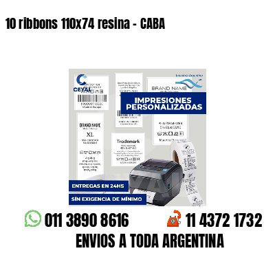 10 ribbons 110x74 resina - CABA