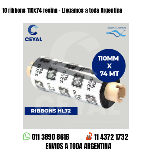 10 ribbons 110×74 resina – Llegamos a toda Argentina