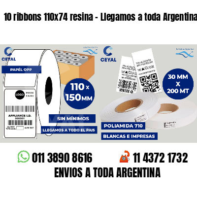 10 ribbons 110x74 resina - Llegamos a toda Argentina