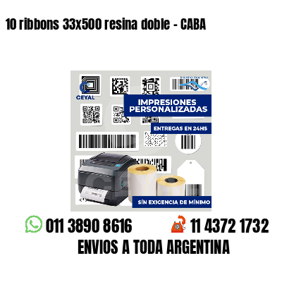 10 ribbons 33x500 resina doble - CABA
