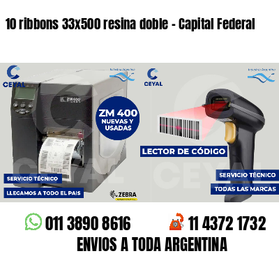 10 ribbons 33x500 resina doble - Capital Federal