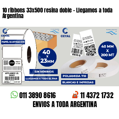 10 ribbons 33x500 resina doble - Llegamos a toda Argentina