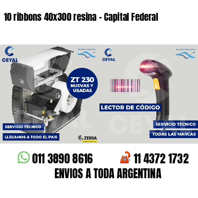 10 ribbons 40x300 resina - Capital Federal