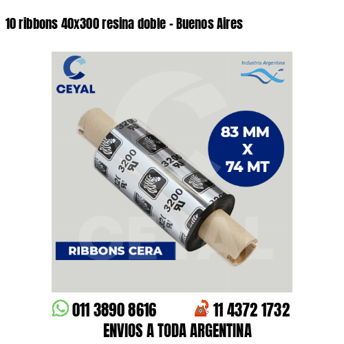 10 ribbons 40×300 resina doble – Buenos Aires