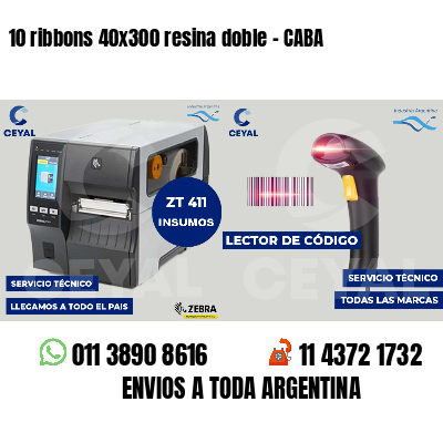 10 ribbons 40x300 resina doble - CABA