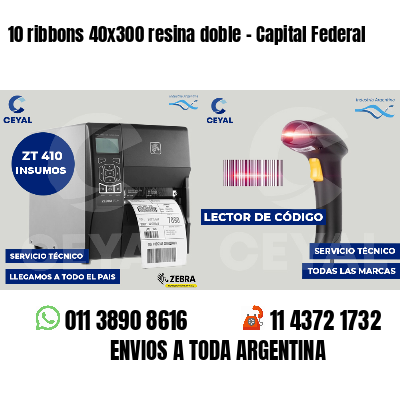 10 ribbons 40x300 resina doble - Capital Federal