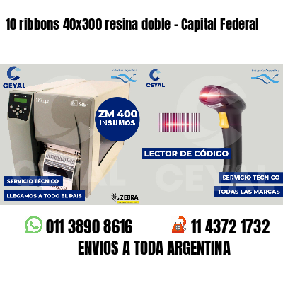 10 ribbons 40x300 resina doble - Capital Federal