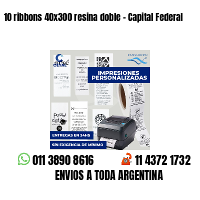 10 ribbons 40x300 resina doble - Capital Federal