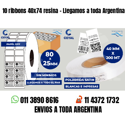 10 ribbons 40x74 resina - Llegamos a toda Argentina