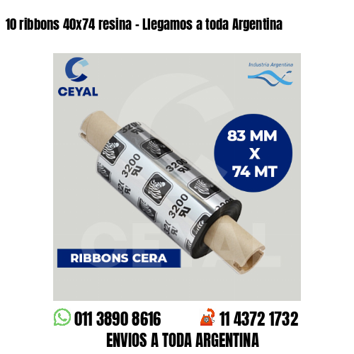 10 ribbons 40×74 resina – Llegamos a toda Argentina