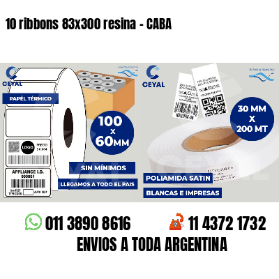 10 ribbons 83x300 resina - CABA