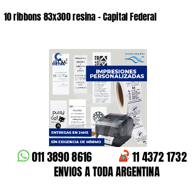 10 ribbons 83x300 resina - Capital Federal