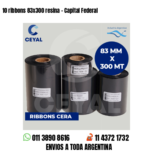 10 ribbons 83×300 resina – Capital Federal