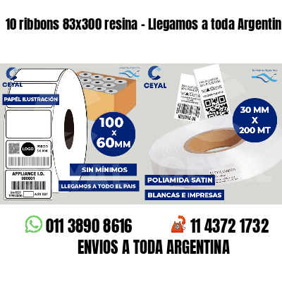 10 ribbons 83x300 resina - Llegamos a toda Argentina