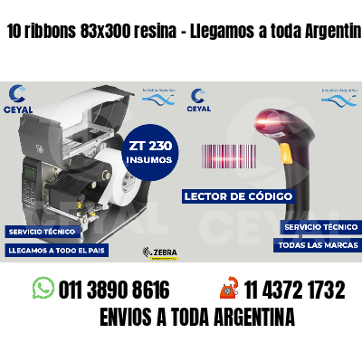 10 ribbons 83x300 resina - Llegamos a toda Argentina