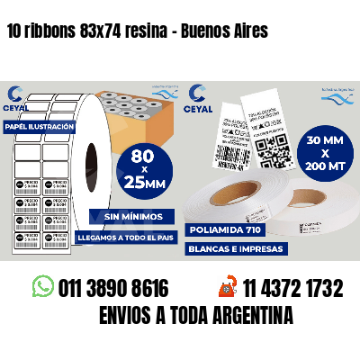 10 ribbons 83x74 resina - Buenos Aires