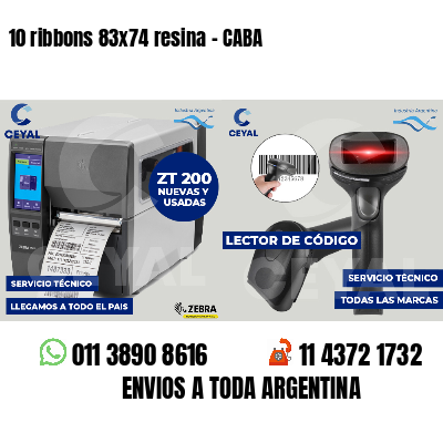 10 ribbons 83x74 resina - CABA