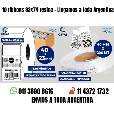 10 ribbons 83x74 resina - Llegamos a toda Argentina