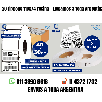 20 ribbons 110x74 resina - Llegamos a toda Argentina