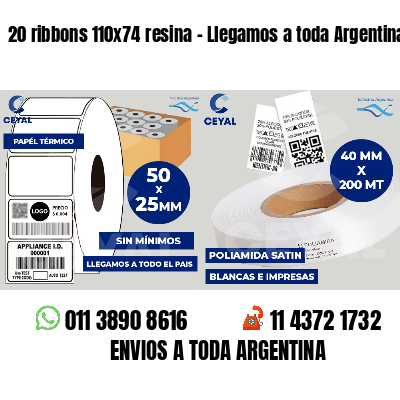 20 ribbons 110x74 resina - Llegamos a toda Argentina