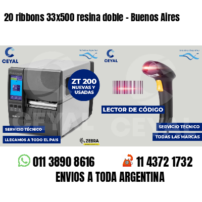 20 ribbons 33x500 resina doble - Buenos Aires