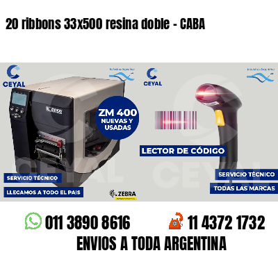 20 ribbons 33x500 resina doble - CABA