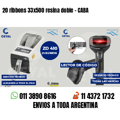 20 ribbons 33x500 resina doble - CABA