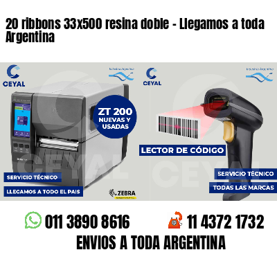 20 ribbons 33x500 resina doble - Llegamos a toda Argentina