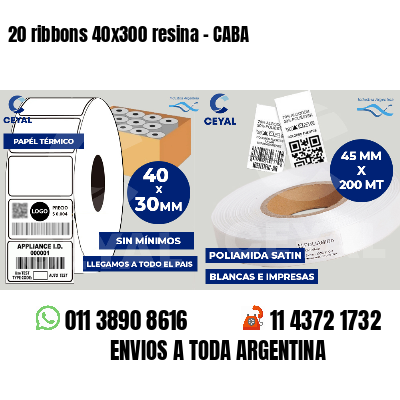 20 ribbons 40x300 resina - CABA