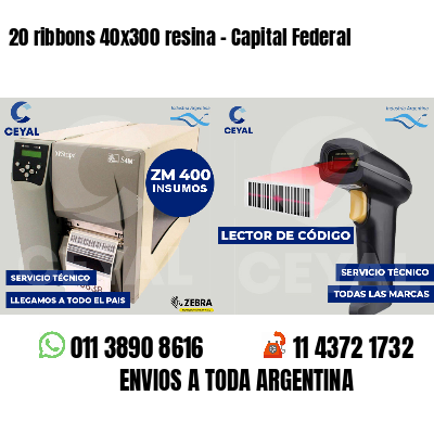 20 ribbons 40x300 resina - Capital Federal