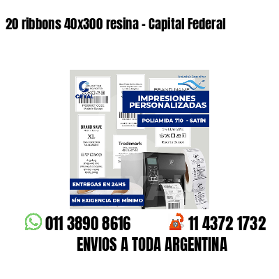 20 ribbons 40x300 resina - Capital Federal