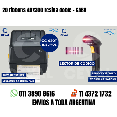 20 ribbons 40x300 resina doble - CABA