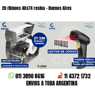 20 ribbons 40x74 resina - Buenos Aires
