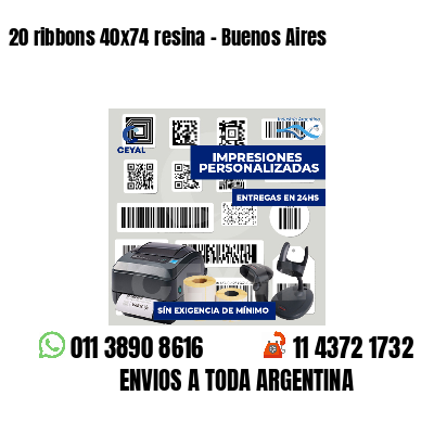 20 ribbons 40x74 resina - Buenos Aires