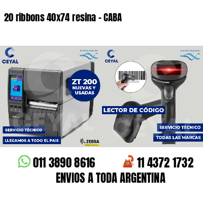 20 ribbons 40x74 resina - CABA
