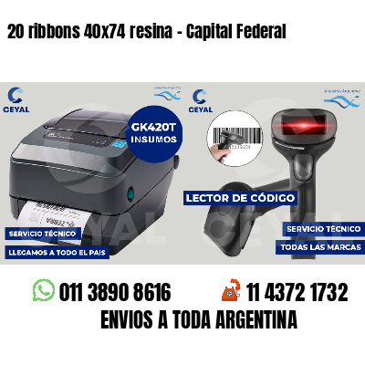 20 ribbons 40x74 resina - Capital Federal
