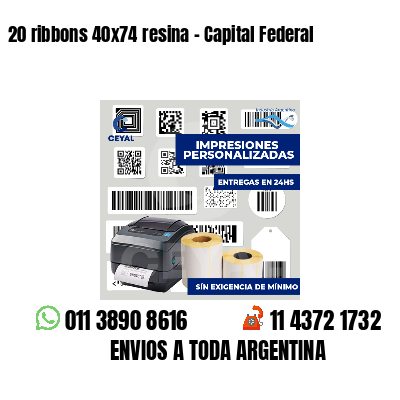 20 ribbons 40x74 resina - Capital Federal