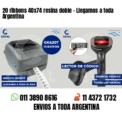 20 ribbons 40x74 resina doble - Llegamos a toda Argentina