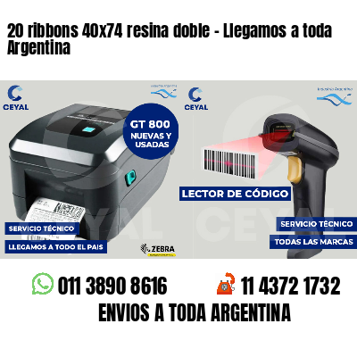 20 ribbons 40x74 resina doble - Llegamos a toda Argentina
