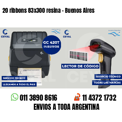 20 ribbons 83x300 resina - Buenos Aires