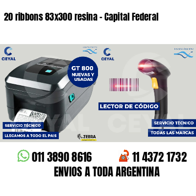 20 ribbons 83x300 resina - Capital Federal