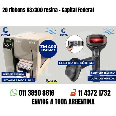 20 ribbons 83x300 resina - Capital Federal